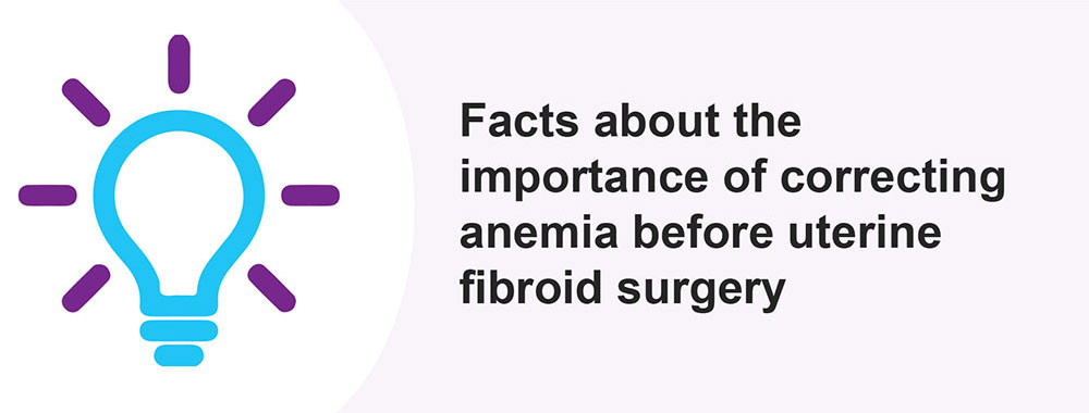 Facts about the importance of correcting anemia before uterine fibroid surgery
